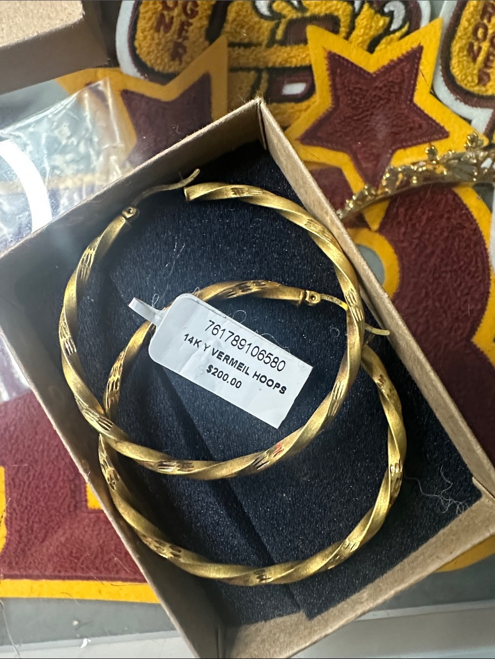 Macy's 14K Yellow Gold-Tone Twisted Hoop Earrings